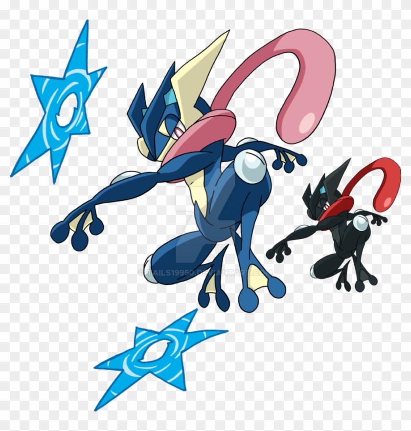 Greninja Water Shuriken - Greninja Using Water Shuriken Transparent Clipart