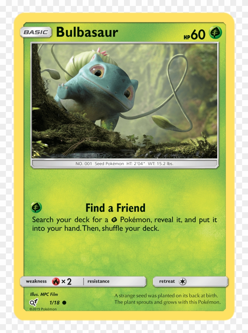 Pokemon Tcg Detective Pikachu Bulbasaur - Pokemon Detective Pikachu Tcg Bulbasaur Clipart