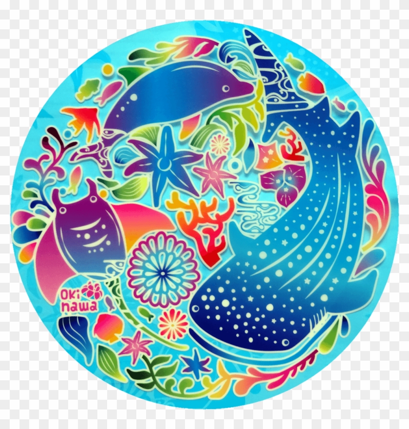 Ishigaki Scuba Diving With Manta Rays, Okinawa - Circle Clipart