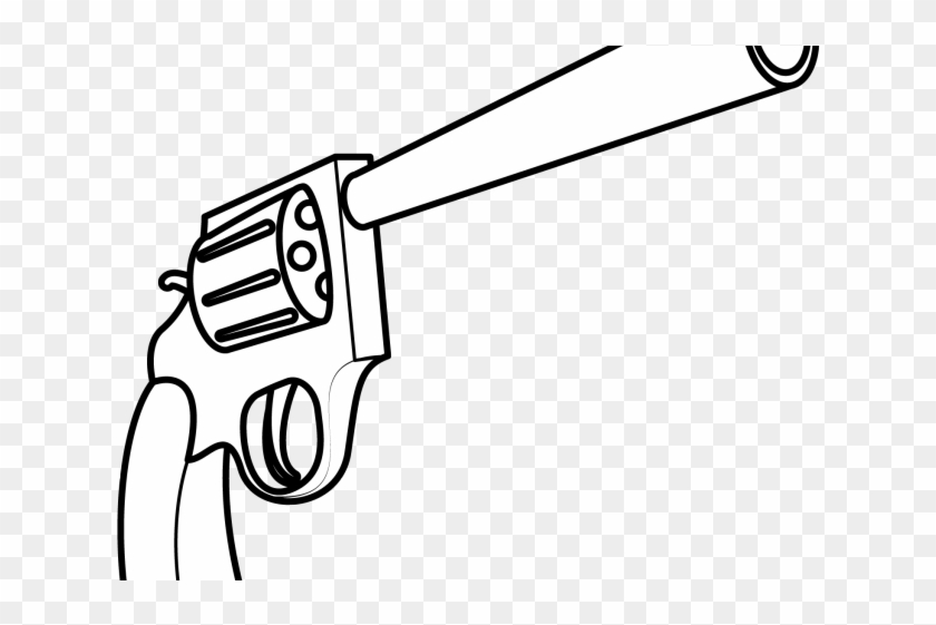 Drawn Rifle Handgun - Old Gun Drawing Easy Clipart