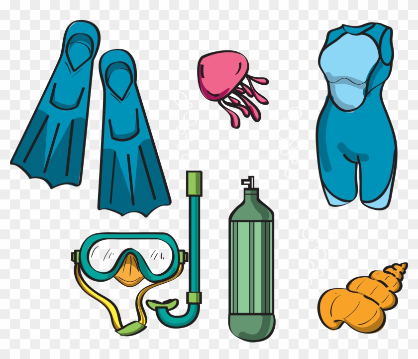 Scuba Diver Clipart Clip Art - Equipo De Buceo Dibujo - Png Download #2125127
