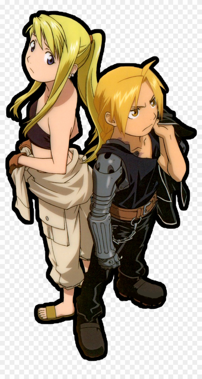 Fullmetal Alchemist Render Ed And Winry By - Fullmetal Alchemist Png Png Clipart #2125201