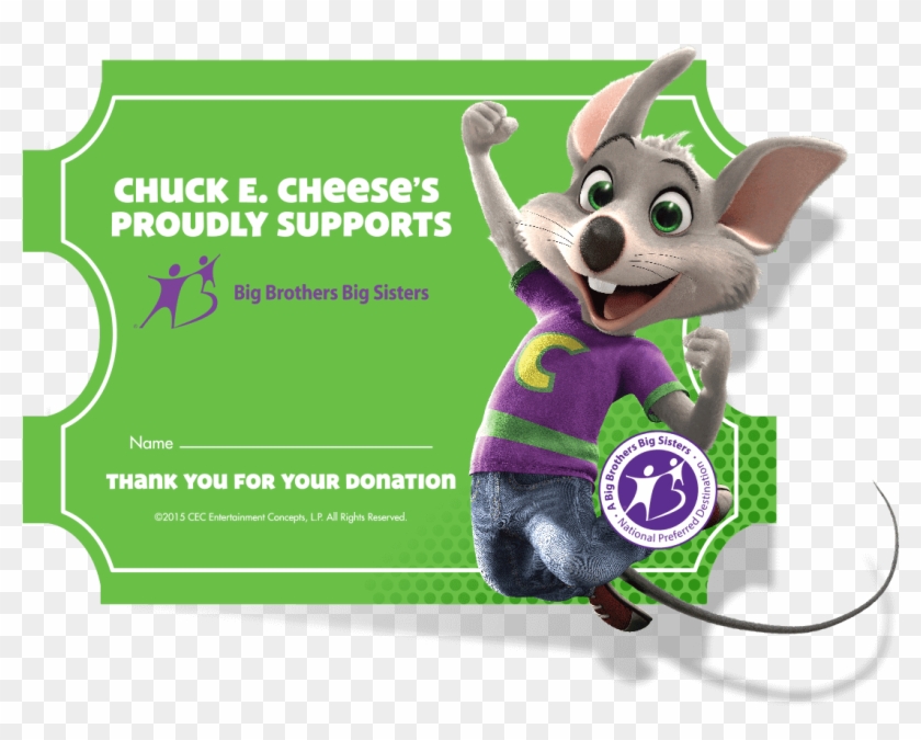 Celebrate National Volunteer Month With Chuck E - Big Brothers Big Sisters Clipart #2125205