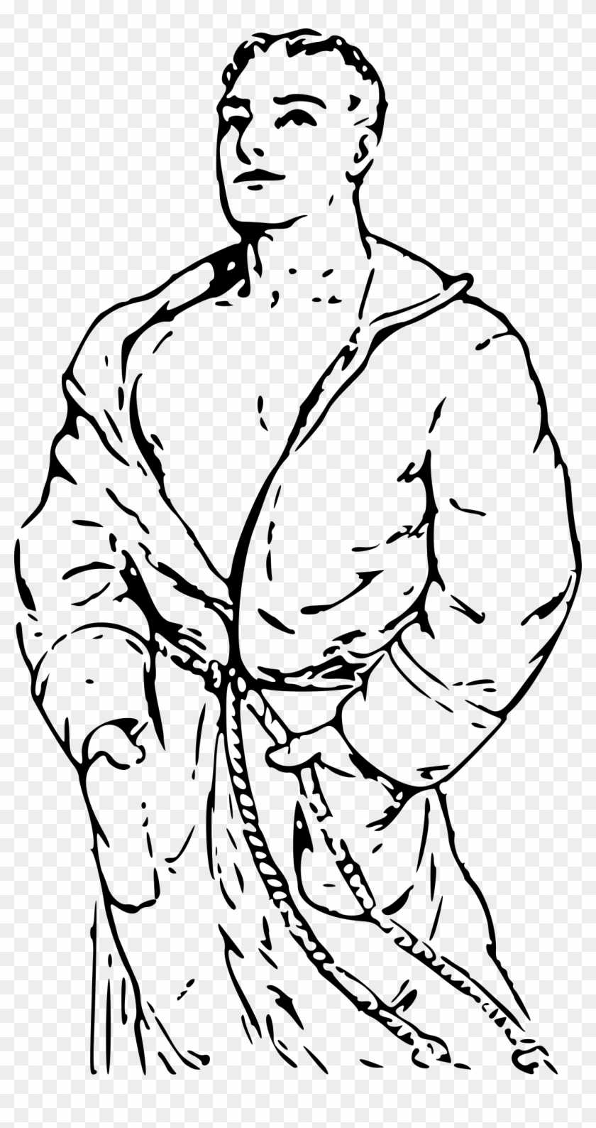 This Free Icons Png Design Of Man In Robe 2 - Man In Bathrobe Cartoon Clipart #2125556