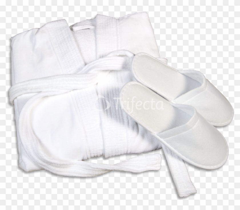 Robes And Slippers - Hotel Bathrobe And Slippers Clipart #2126405