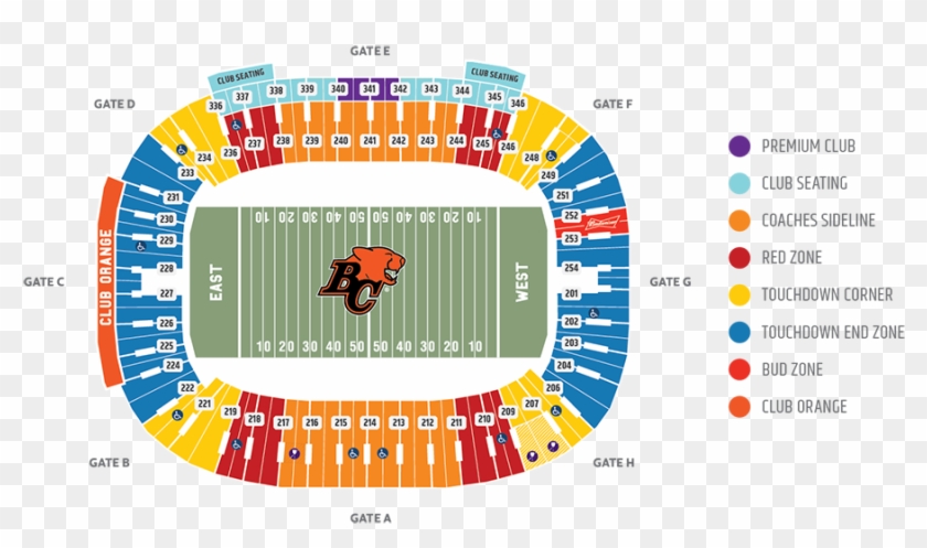Seating Chart - Bc Place Map Clipart #2126649