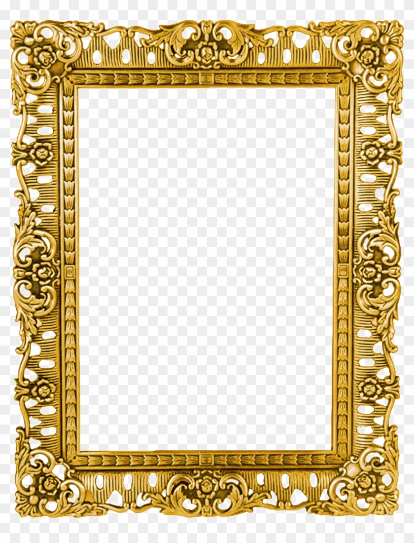 Clipart Ornate Frame 40 Version - Transparent Gold Picture Frame - Png Download #2127356