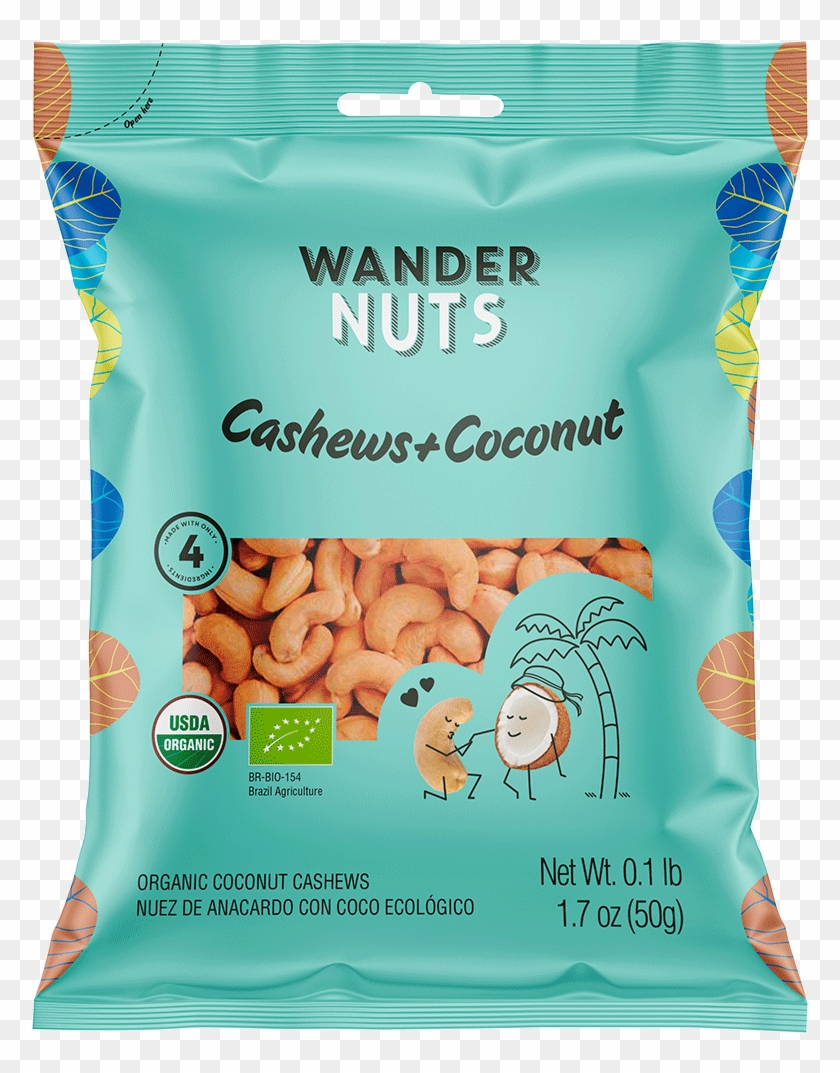 Organic Dry Roasted Cashews, Organic Shredded Coconut, - Cashew Clipart #2127970