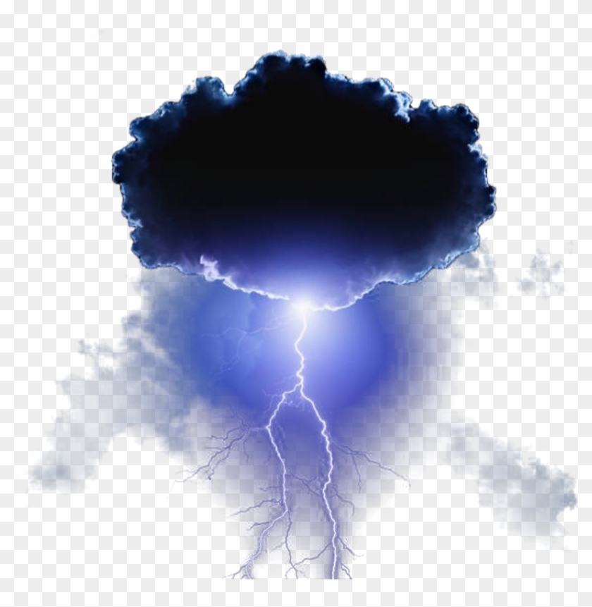 #thunder #lightning #clouds #sky #black #ftestickers - Lightning Clipart #2128061