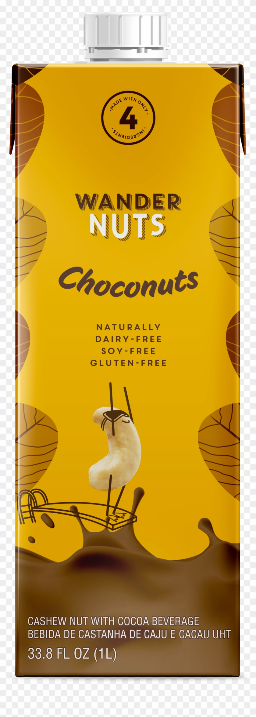 Cashew Nut With Cocoa Beverage - Poster Clipart #2128153