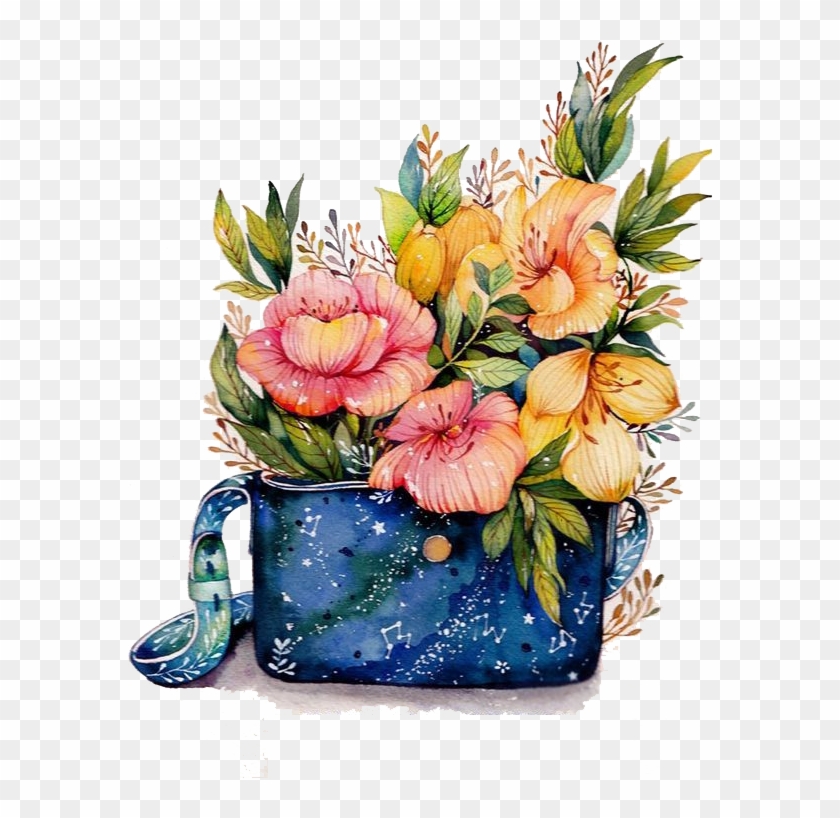 Floral Design Vase Flower - Roses In A Vase For Watercolors Clipart