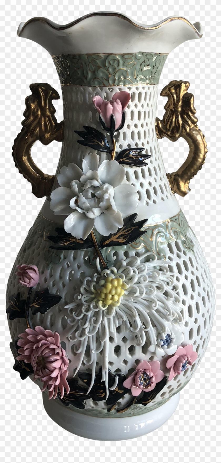 Capodimonte Style Flower Vase - Porcelain Clipart