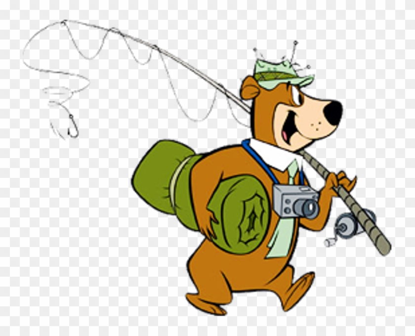 Yogi Bear Holding Something - Yogi The Bear Fishing Clipart