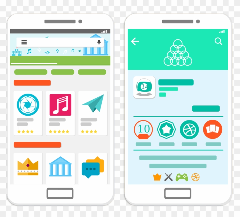 Kitkat, Marshmallow And Lollipop - Layout For Mobile App Clipart