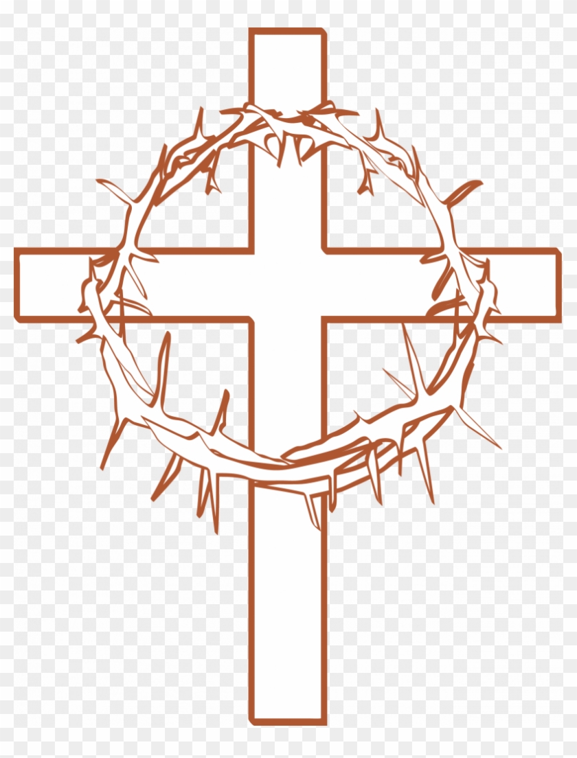 Download Magnificent Cross With Thorn Crown , Png Download Clipart
