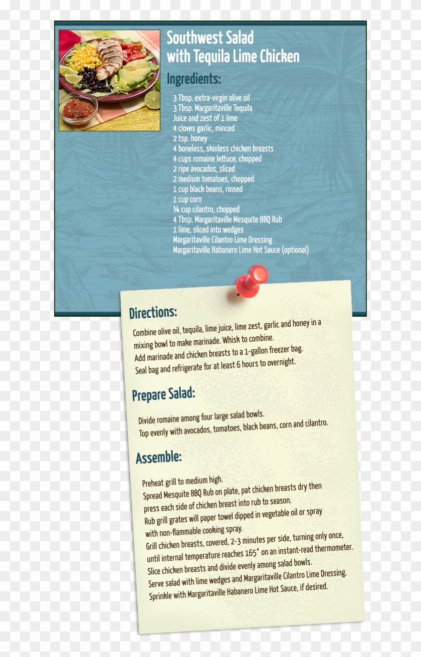Southwest Chicken Salad - Brochure Clipart