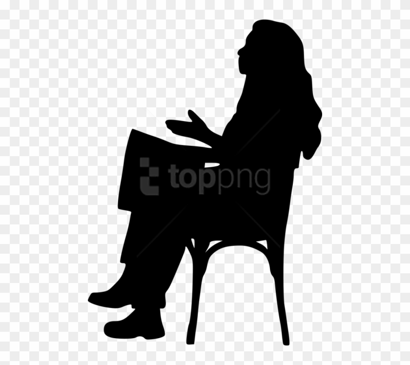 Free Png Sitting In Chair Silhouette Png Images Transparent - Sitting In Chair Png Silhouette Clipart #2130659