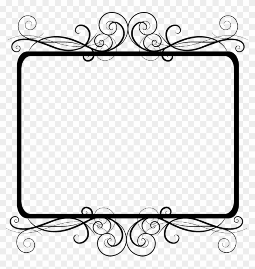 #frame #border #edging #decoration #fancy #curly #black - Cute Borders Copy And Paste Clipart #2131131