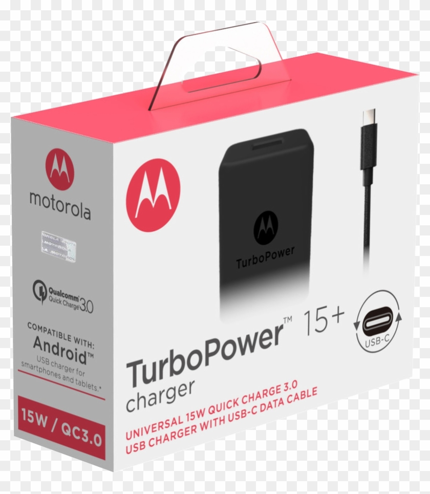 Motorola Turbopower 15 Wall Charger Usb C Data Cable - Carregador Motorola Turbo Power Clipart #2131637