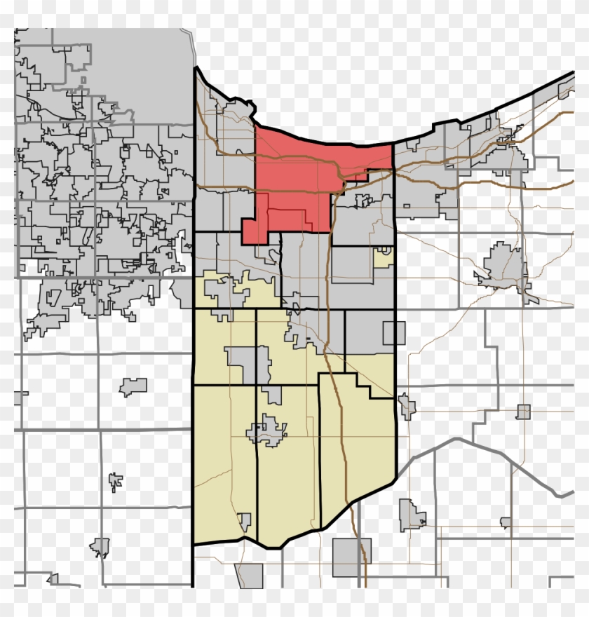 Indiana Wall Maps - Lake County Indiana Cities Clipart