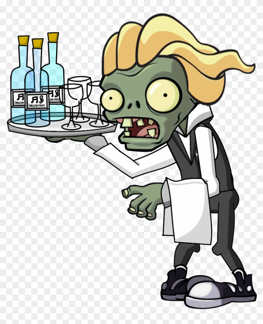 Waiter Zombie Hd - Plants Vs Zombies All Zombie Characters Clipart #2131882