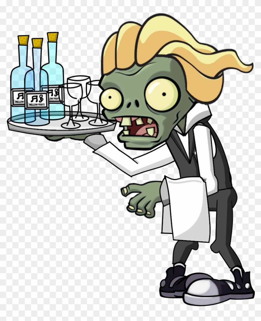 Waiter Zombie Hd - Plants Vs Zombies All Zombie Characters Clipart