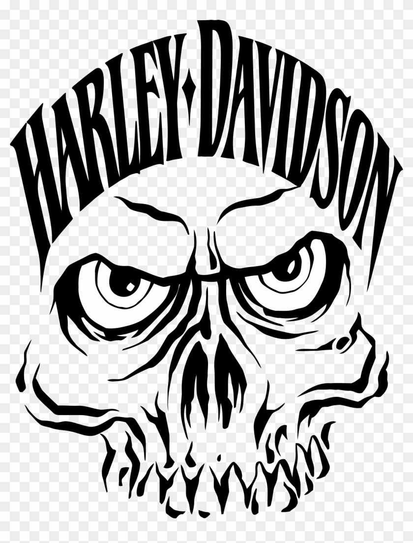 Punisher Drawing Simple - Simple Harley Davidson Drawings Clipart #2132101