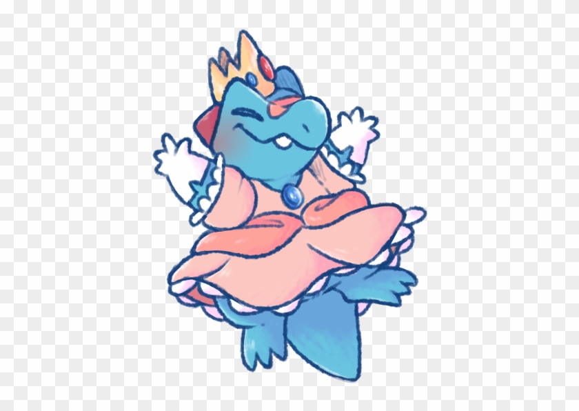 Princess Totodile - Cartoon Clipart