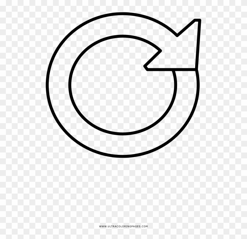 Circle Arrow Coloring Page - Elekta Clipart