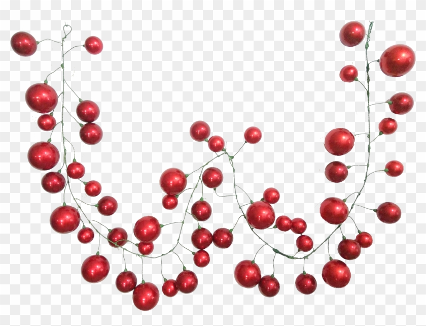 Red Christmas Ornament Garland Clipart #2133132