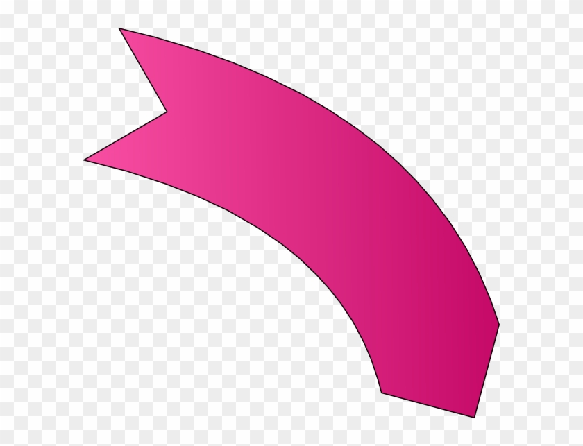 Pink Arrow Clip Art At - Pink Arrow Curved - Png Download
