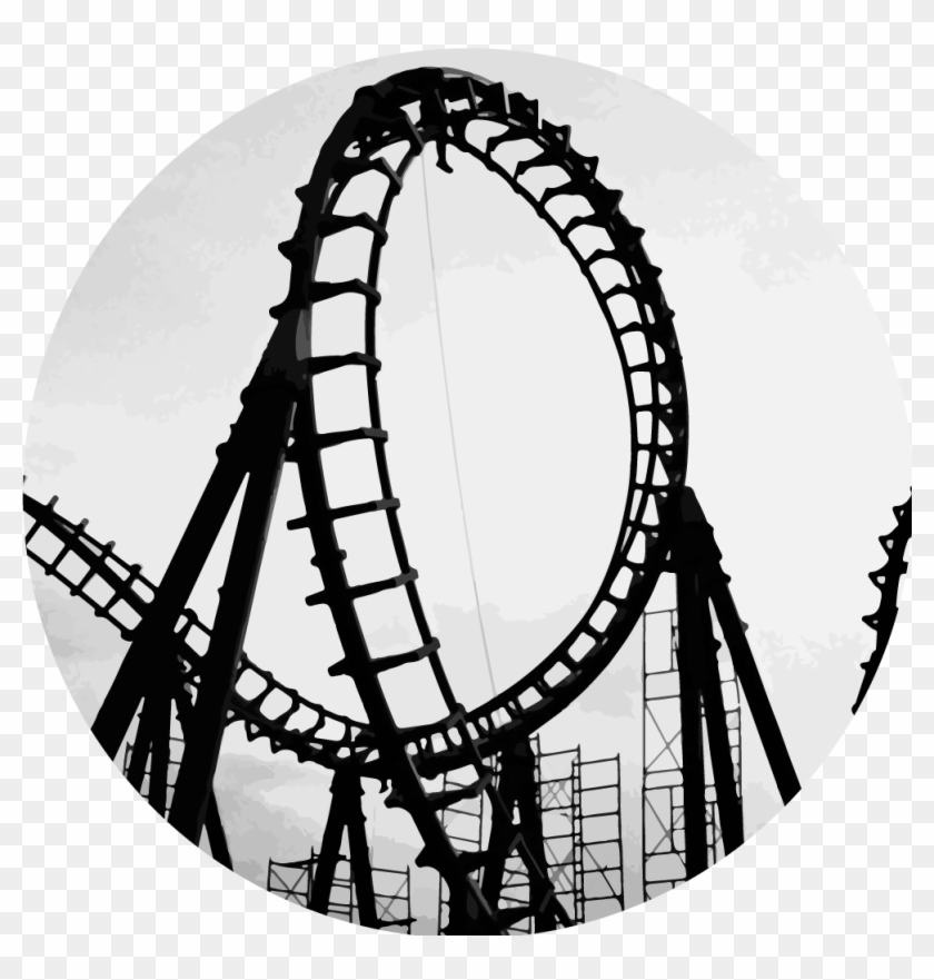 Roller Coaster Png - Roller Coaster Drawing Clipart #2134987