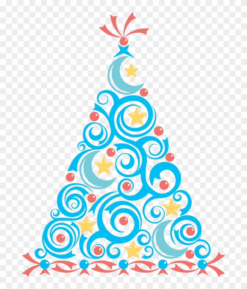 Christmas Holiday Clipart At Getdrawings - Clip Art Blue Christmas Tree - Png Download #2135597