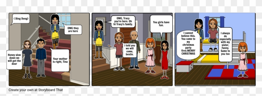 Tina's Christmas Party - Comics Clipart
