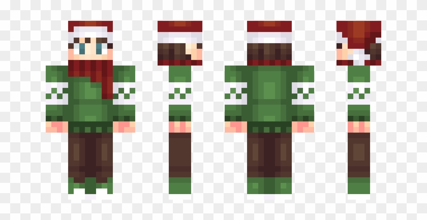 Green Christmas Skin Minecraft Clipart #2135756