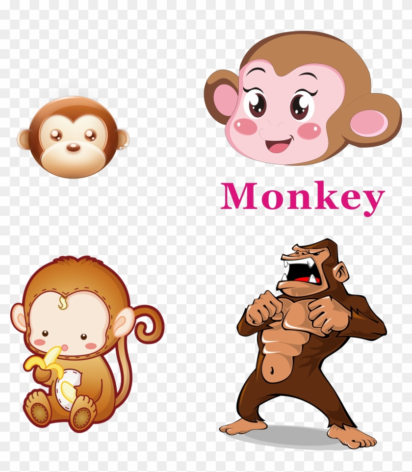 Banana Clipart Gorilla - Gorilla Beating Chest Art - Png Download