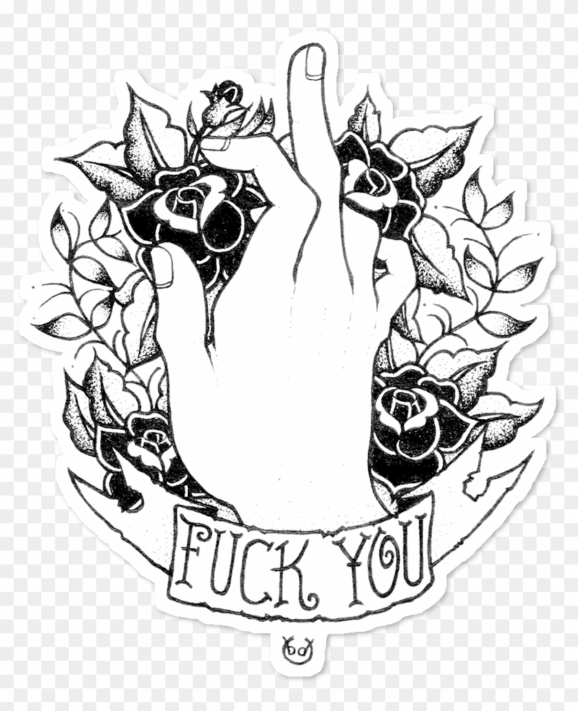 And Tattoo School Old Black White Clipart - Old School Tattoo Drawing - Png Download