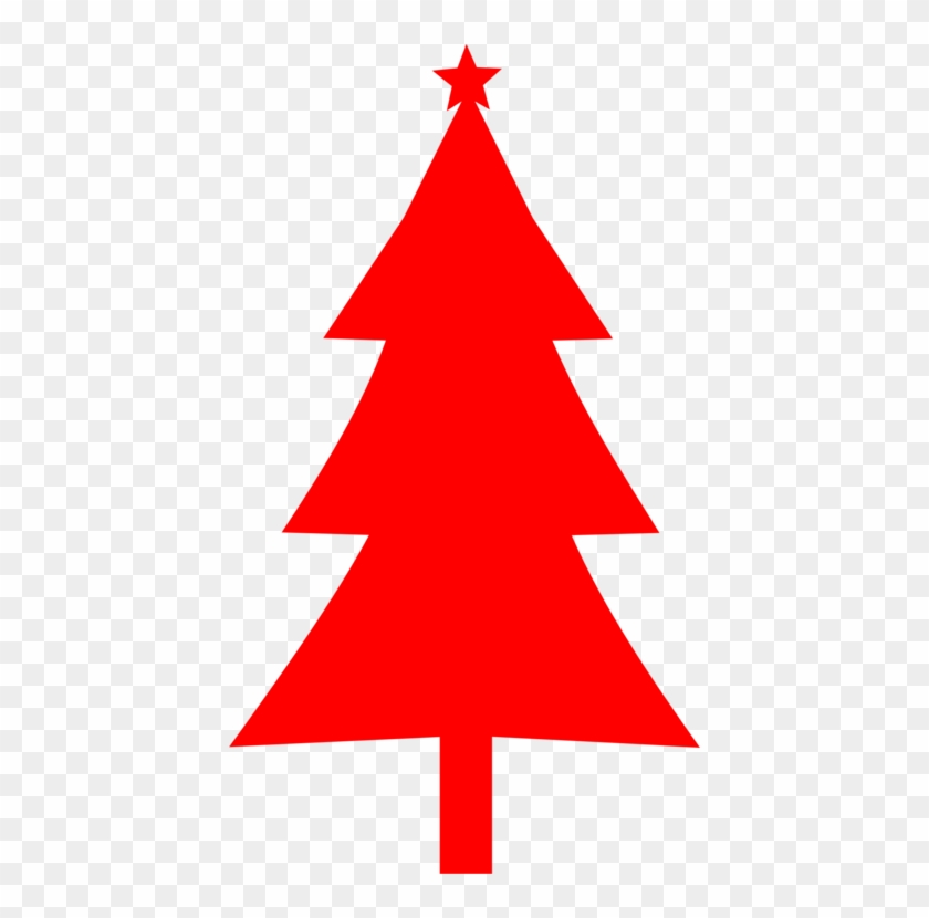 Christmas Tree Christmas Day Santa Claus Clip Art Christmas - Clipart Christmas Tree Silhouette Free - Png Download #2136299