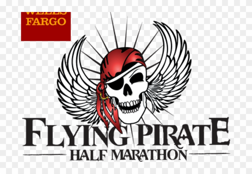 Flying Pirate Half Marathon, First Flight 5k, Fun Run - Flying Pirate Half Marathon Clipart