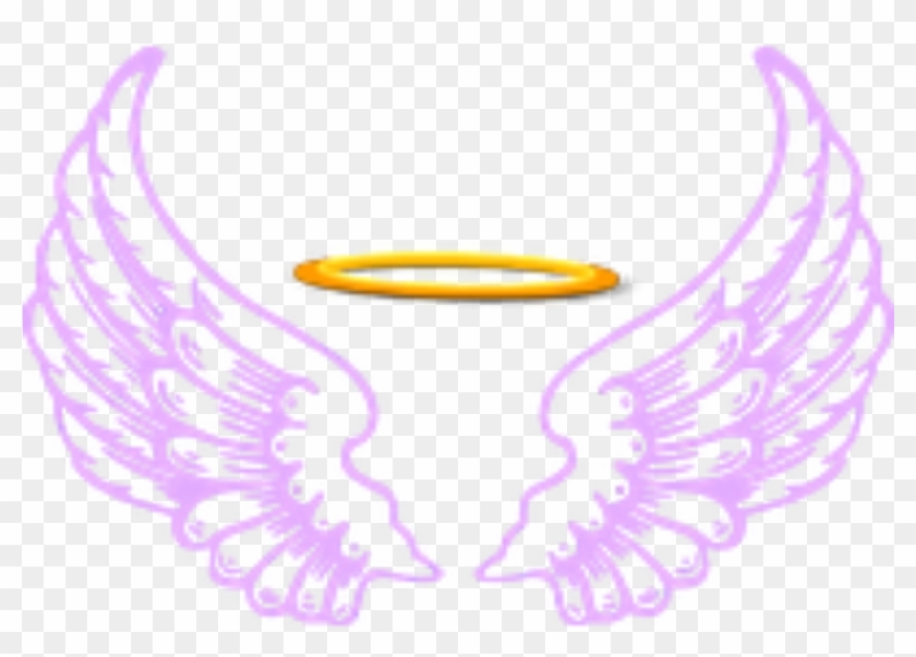 Ftestickers Fantasyart Wings Ⓒ - Angel Wings And Halo Transparent Clipart #2137034