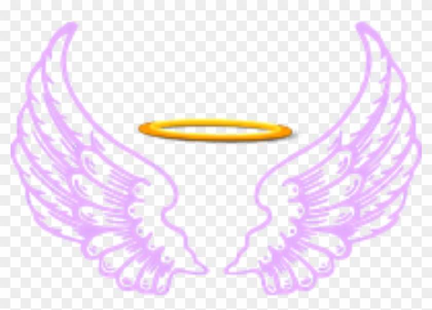 Ftestickers Fantasyart Wings Ⓒ - Angel Wings And Halo Transparent Clipart