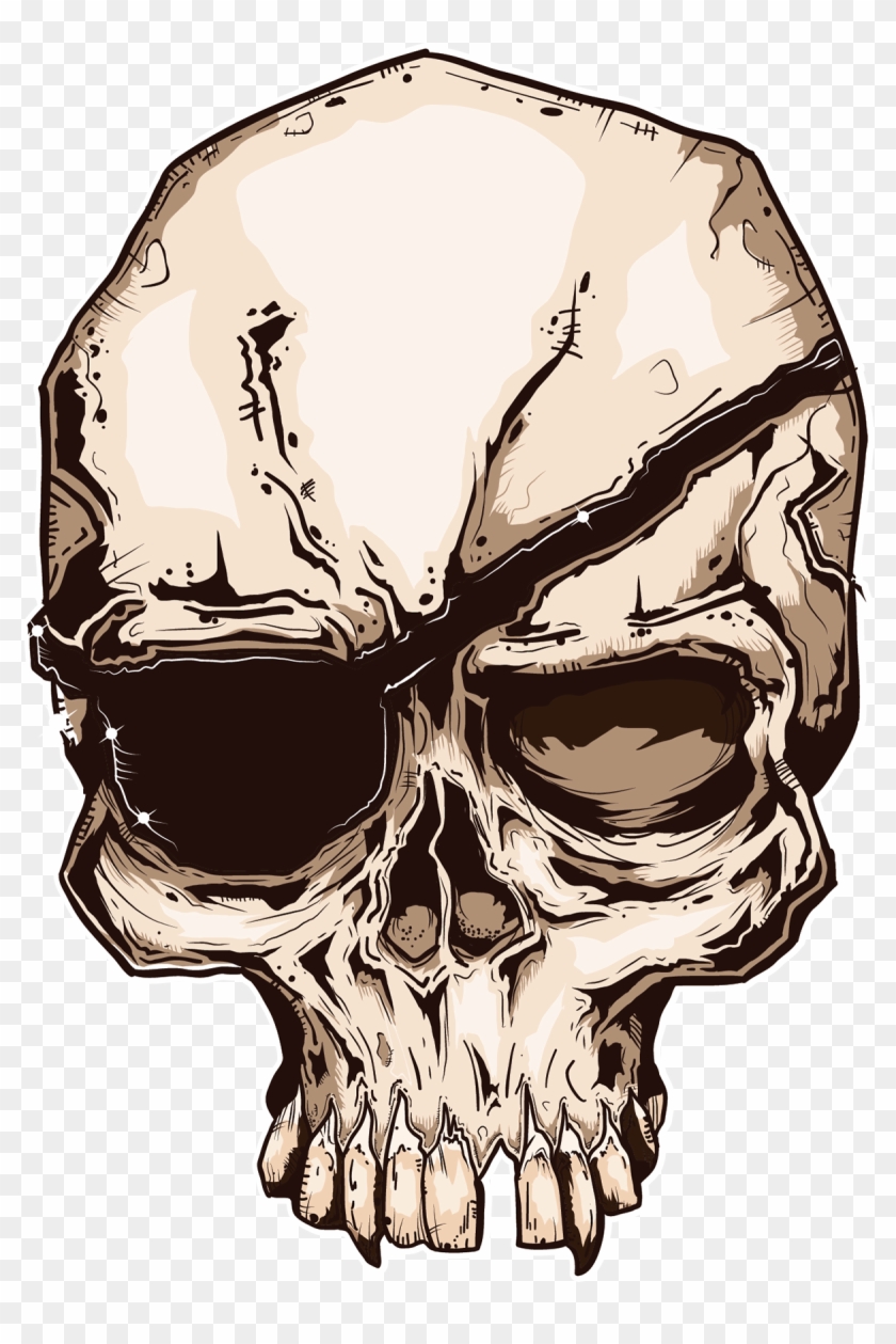 Pirate Skull On Behance - Skull Clipart #2137338