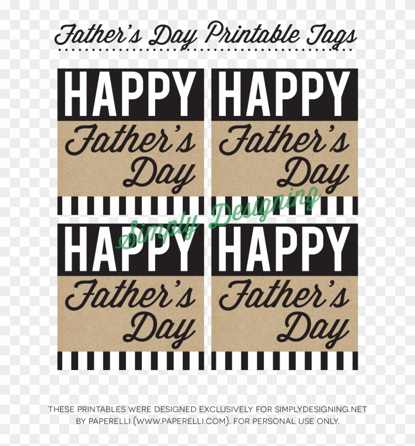 Happy Father's Day Tags - Fathers Day Gift Tags For Print Clipart