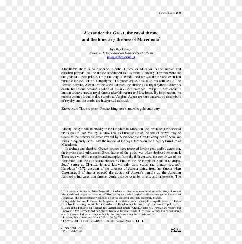 "alexander The Great, The Royal Throne And The Funerary - Broadcast On Genocide, Page 1 Clipart