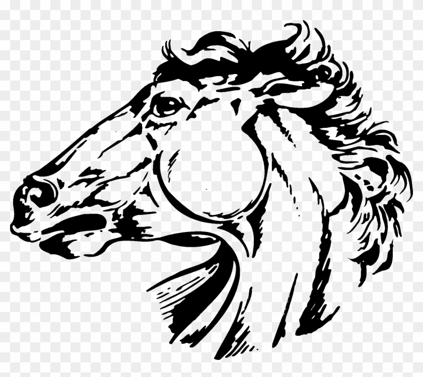 Horse Head Silhouette Png - Mane Clipart