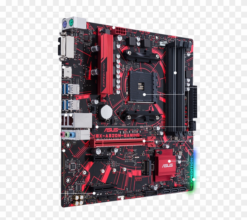 1 - Asus Ex A320m Gaming Motherboard Clipart #2137866