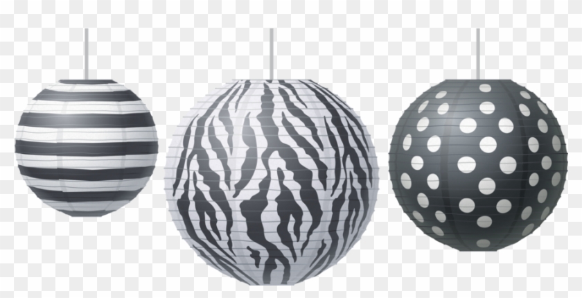 Tcr77101 Big Bold Black & White Paper Lanterns Image - Paper Lantern Clipart #2137910