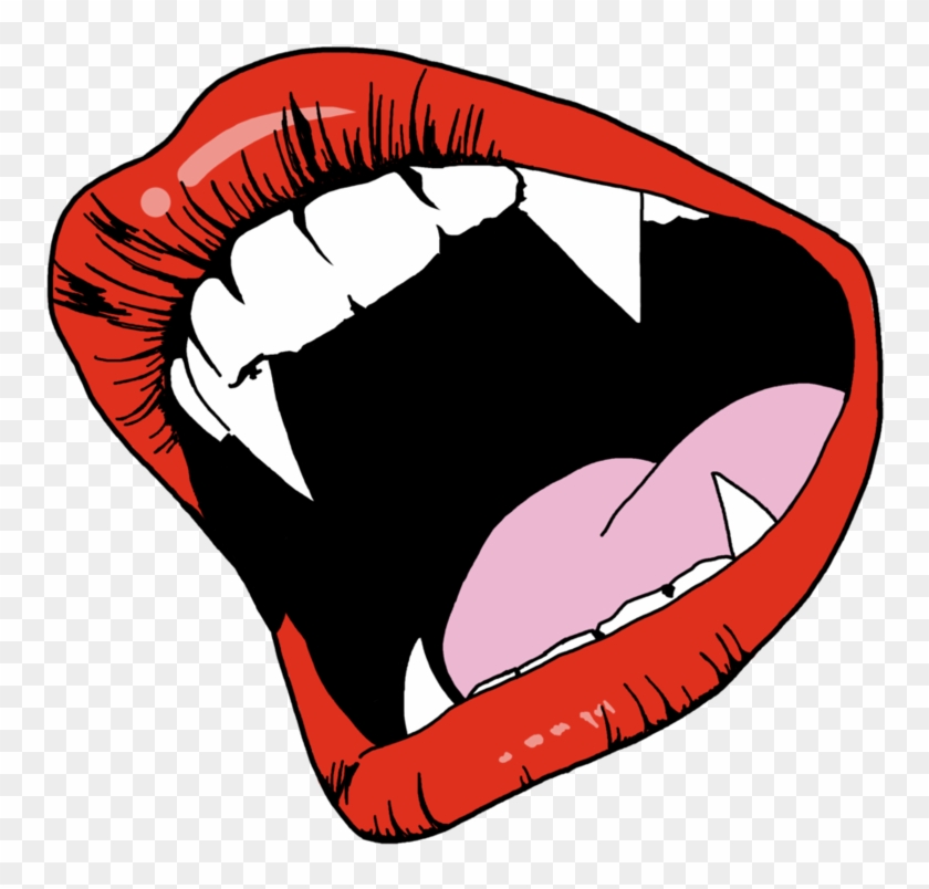 Vector Mouth Vampire - Transparent Vampire Fangs Clipart - Png Download