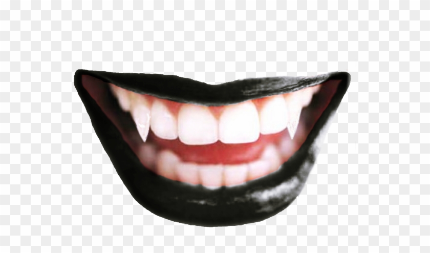 #ftestickers #vampireteeth #fangs #blacklips #blacklipstick - Tongue Clipart