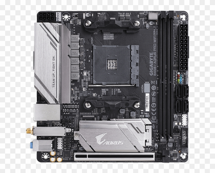 B450 I Aorus Pro Wifi, Amd B450 Chipset, Am4, Hdmi, - Gigabyte B450 I Aorus Pro Wifi Clipart #2138263